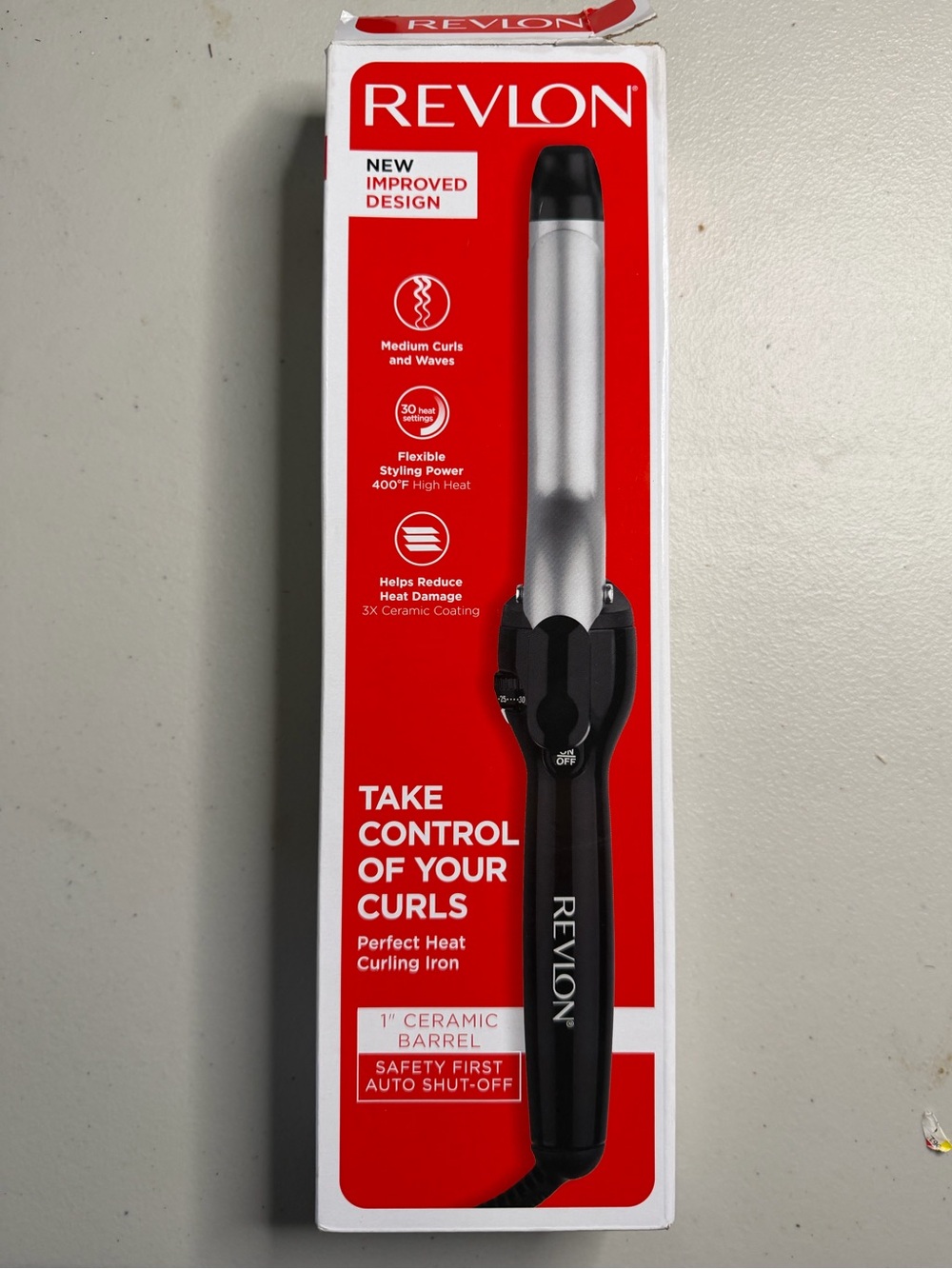 Revlon Silver & Black 1" Ceramic Barrel Curling Iron - Revlon